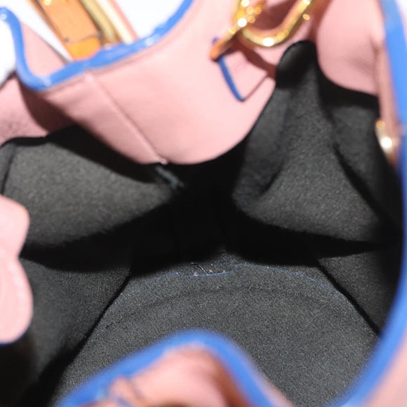 Marni Hand Bag Leather 2way Pink Gold Auth 210673A