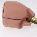 Marni Hand Bag Leather 2way Pink Gold Auth 210673A-4