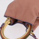 Marni Hand Bag Leather 2way Pink Gold Auth 210673A-6