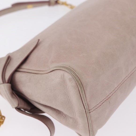 Miu Miu Shoulder Bag Vitellolux Pink Gold Auth 210676A
