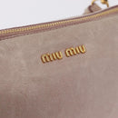 Miu Miu Shoulder Bag Vitellolux Pink Gold Auth 210676A-16