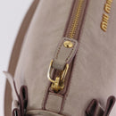 Miu Miu Shoulder Bag Vitellolux Pink Gold Auth 210676A-17