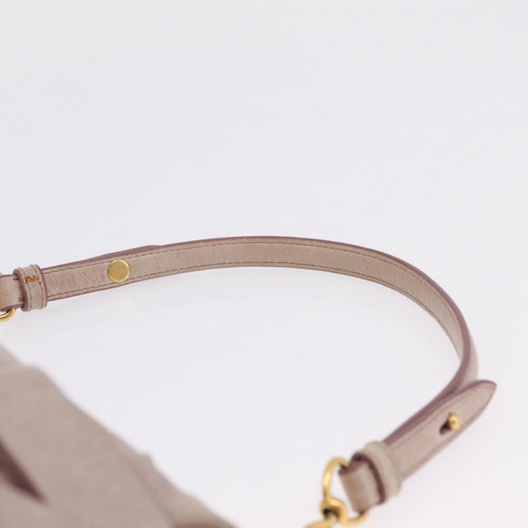 Miu Miu Shoulder Bag Vitellolux Pink Gold Auth 210676A