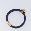 Bottega Veneta Bracelet Leather Purple Gold Auth 210678M-13