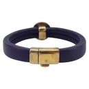 Bottega Veneta Bracelet Leather Purple Gold Auth 210678M-3