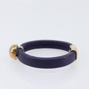 Bottega Veneta Bracelet Leather Purple Gold Auth 210678M-4