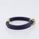 Bottega Veneta Bracelet Leather Purple Gold Auth 210678M-5