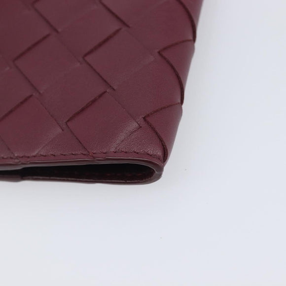 Bottega Veneta INTRECCIATO Day Planner Cover Leather Bordeaux Auth 210682M