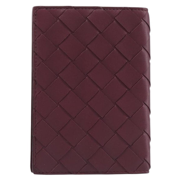 Bottega Veneta INTRECCIATO Day Planner Cover Leather Bordeaux Auth 210682M