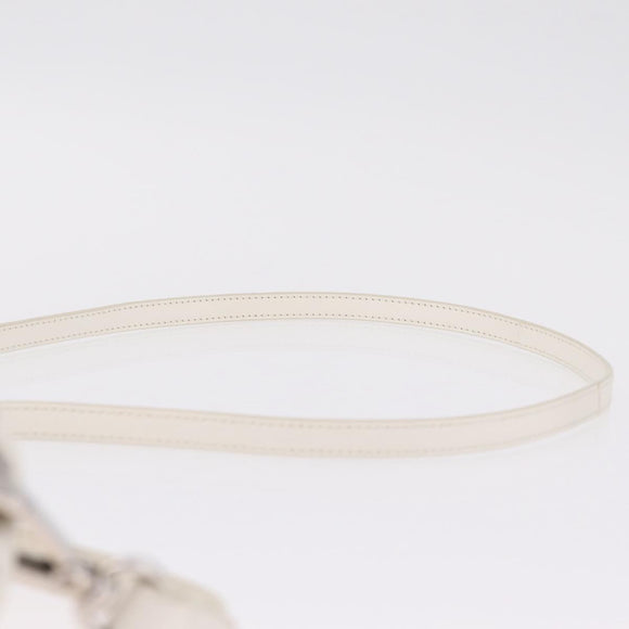 Jimmy Choo Sophia S Hand Bag Leather 2way White Silver Auth 210685A