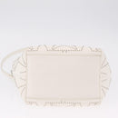Jimmy Choo Sophia S Hand Bag Leather 2way White Silver Auth 210685A-11