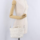 Jimmy Choo Sophia S Hand Bag Leather 2way White Silver Auth 210685A-25
