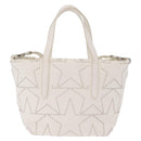 Jimmy Choo Sophia S Hand Bag Leather 2way White Silver Auth 210685A-3