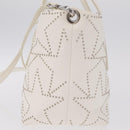 Jimmy Choo Sophia S Hand Bag Leather 2way White Silver Auth 210685A-4