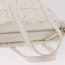 Jimmy Choo Sophia S Hand Bag Leather 2way White Silver Auth 210685A-7