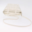 Jimmy Choo Sophia S Hand Bag Leather 2way White Silver Auth 210685A-9
