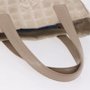 CHANEL New Travel Line Tote Bag Canvas Beige Gold CC Auth 210686A-9