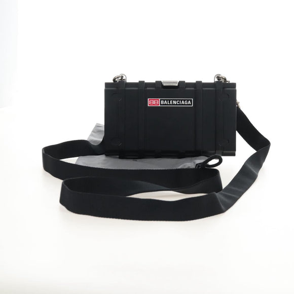 Balenciaga Toolbox Shoulder Bag Plastic Black Silver 658765 Auth 210688M