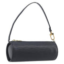 LOUIS VUITTON Epi Soufflot Pouch Black LV Auth 210689A-1