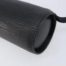LOUIS VUITTON Epi Soufflot Pouch Black LV Auth 210689A-12