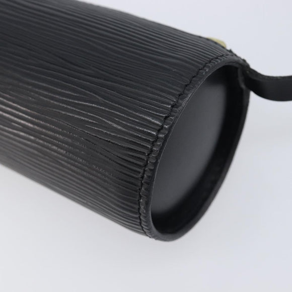 LOUIS VUITTON Epi Soufflot Pouch Black LV Auth 210689A