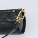 LOUIS VUITTON Epi Soufflot Pouch Black LV Auth 210689A-15