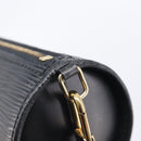 LOUIS VUITTON Epi Soufflot Pouch Black LV Auth 210689A-17