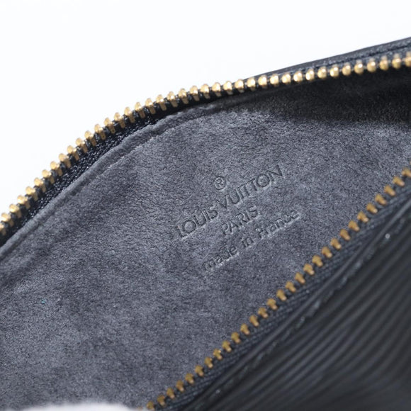 LOUIS VUITTON Epi Soufflot Pouch Black LV Auth 210689A