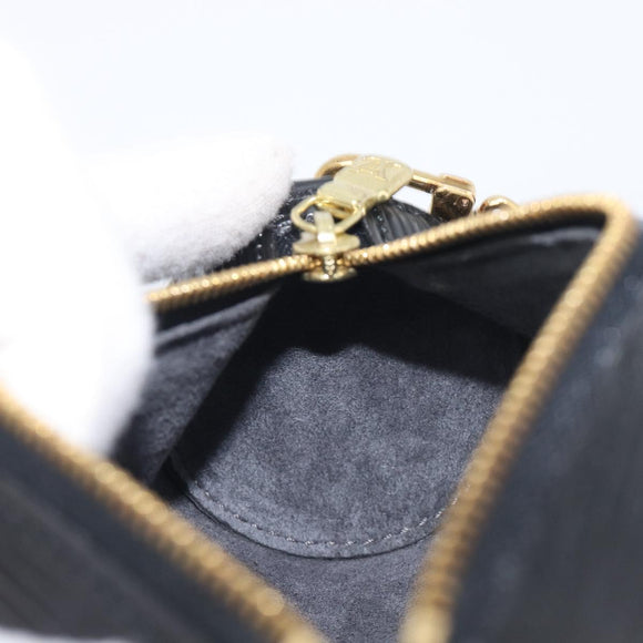 LOUIS VUITTON Epi Soufflot Pouch Black LV Auth 210689A