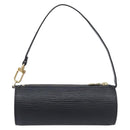 LOUIS VUITTON Epi Soufflot Pouch Black LV Auth 210689A-3
