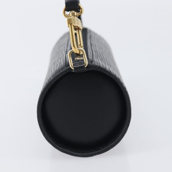 LOUIS VUITTON Epi Soufflot Pouch Black LV Auth 210689A