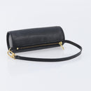 LOUIS VUITTON Epi Soufflot Pouch Black LV Auth 210689A-7