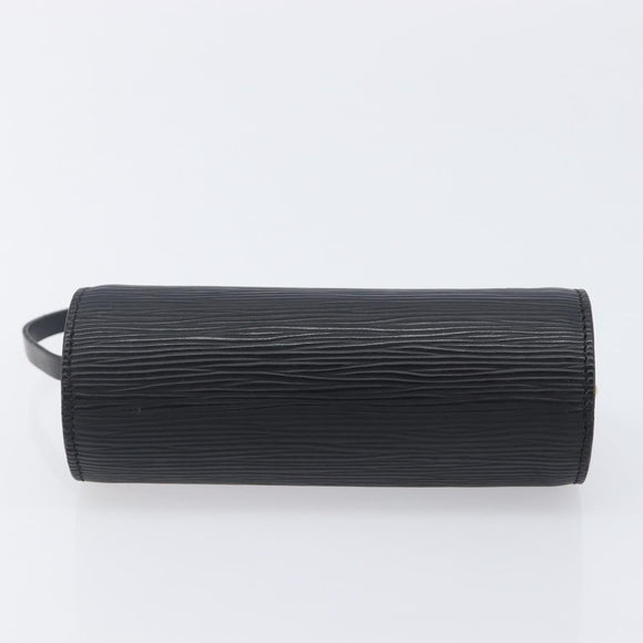 LOUIS VUITTON Epi Soufflot Pouch Black LV Auth 210689A