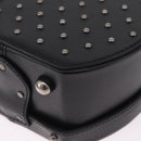 Saint Laurent Mika Box Hand Bag Leather 2way Black Silver Auth 210692V-19