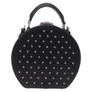 Saint Laurent Mika Box Hand Bag Leather 2way Black Silver Auth 210692V-2