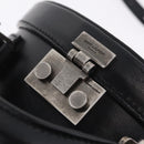 Saint Laurent Mika Box Hand Bag Leather 2way Black Silver Auth 210692V-20