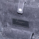 Saint Laurent Mika Box Hand Bag Leather 2way Black Silver Auth 210692V-22