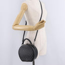 Saint Laurent Mika Box Hand Bag Leather 2way Black Silver Auth 210692V-30