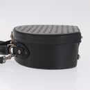 Saint Laurent Mika Box Hand Bag Leather 2way Black Silver Auth 210692V-5