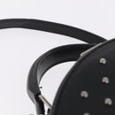 Saint Laurent Mika Box Hand Bag Leather 2way Black Silver Auth 210692V-8