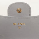 CHANEL Matelasse Chain Shoulder Pouch Lamb Skin 2way Gray Gold CC Auth 210693M-18