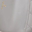 CHANEL Matelasse Chain Shoulder Pouch Lamb Skin 2way Gray Gold CC Auth 210693M-19