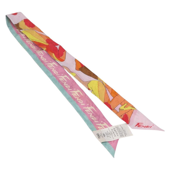 FENDI Scarf Silk Multicolor Auth 210695M