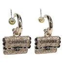 CHANEL Pierce Earring metal Silver CC Auth 210696M-1