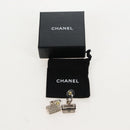 CHANEL Pierce Earring metal Silver CC Auth 210696M-11