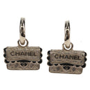 CHANEL Pierce Earring metal Silver CC Auth 210696M-2