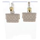 CHANEL Pierce Earring metal Silver CC Auth 210696M-3