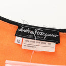 Salvatore Ferragamo Knitted Fabrics cotton M Orange Black Auth 210702A-7