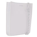 Jil Sander Shoulder Bag Leather White Silver Auth 210706A-1