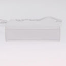 Jil Sander Shoulder Bag Leather White Silver Auth 210706A-10